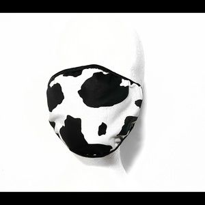 Cow print face mask